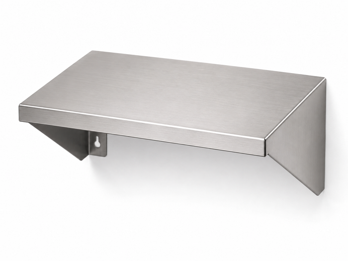 13" x 10" Stainless Steel Wall Shelf (12" Stud Spacing)