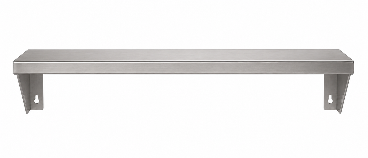 17" x 7" Stainless Steel Wall Shelf (16" Stud Spacing)