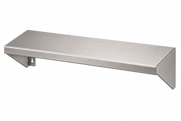 25" x 10" Stainless Steel Wall Shelf (12" Stud Spacing)