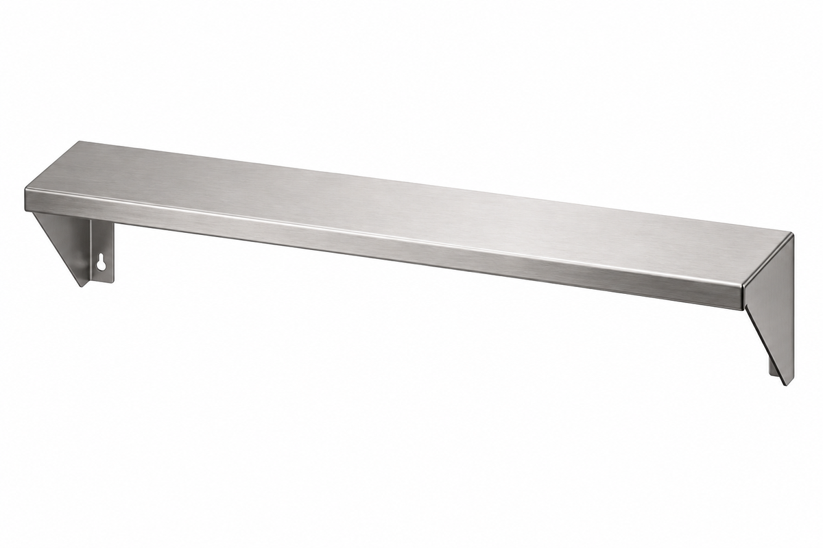25" x 7" Stainless Steel Wall Shelf (12" Stud Spacing)