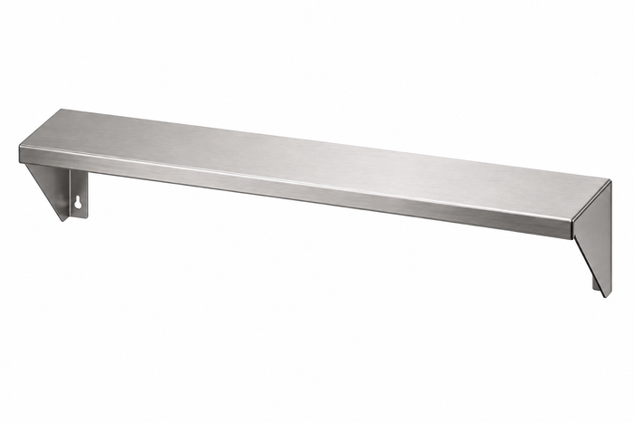 25" x 7" Stainless Steel Wall Shelf (12" Stud Spacing)