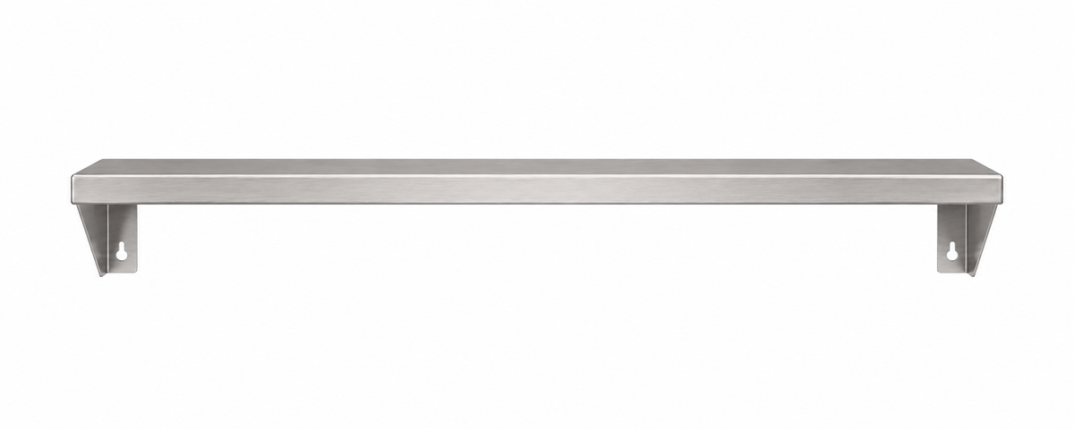 25" x 7" Stainless Steel Wall Shelf (12" Stud Spacing)