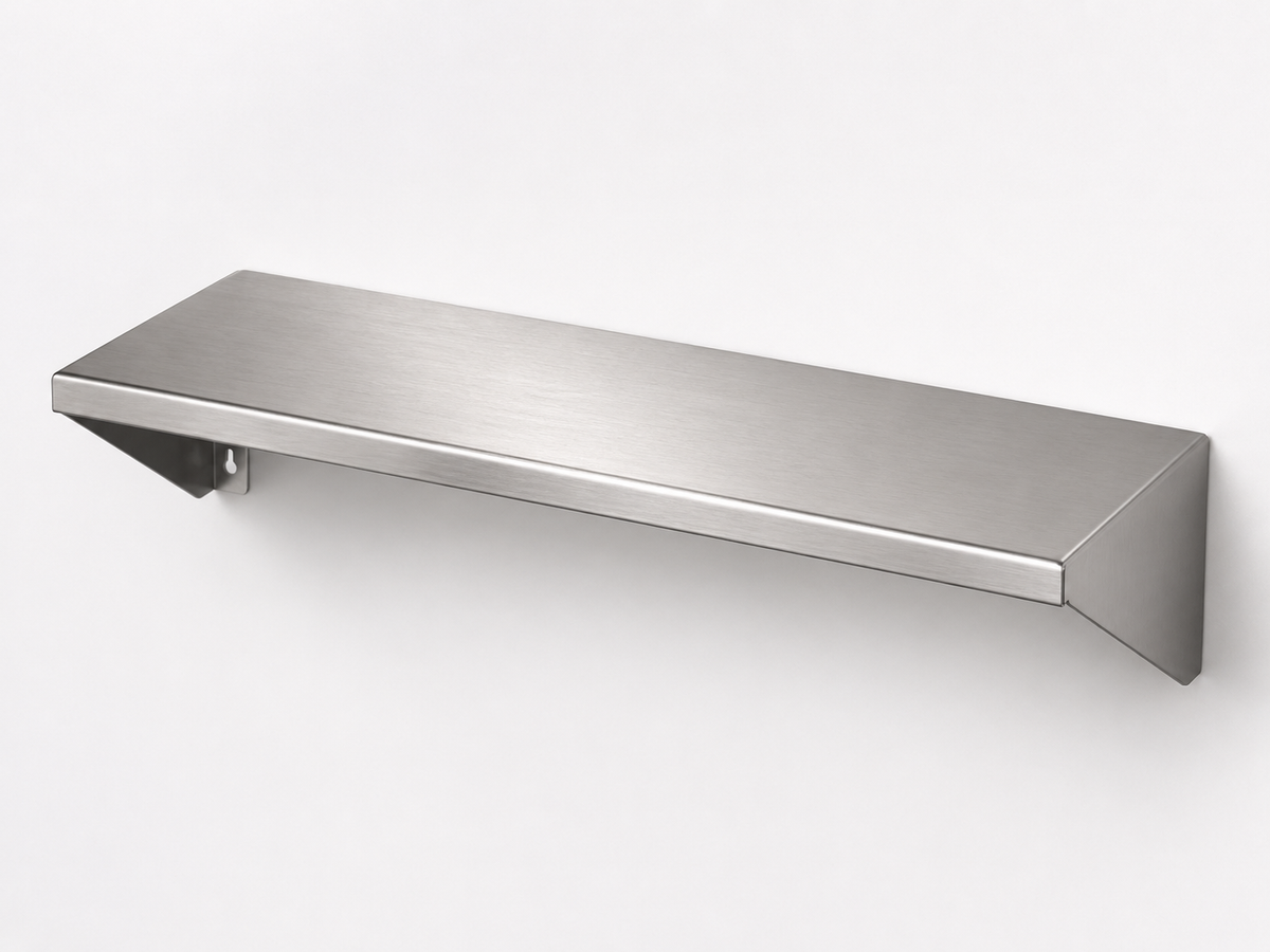 33" x 10" Stainless Steel Wall Shelf (16" Stud Spacing)