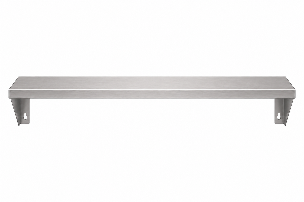 33" x 7" Stainless Steel Wall Shelf (16" Stud Spacing)