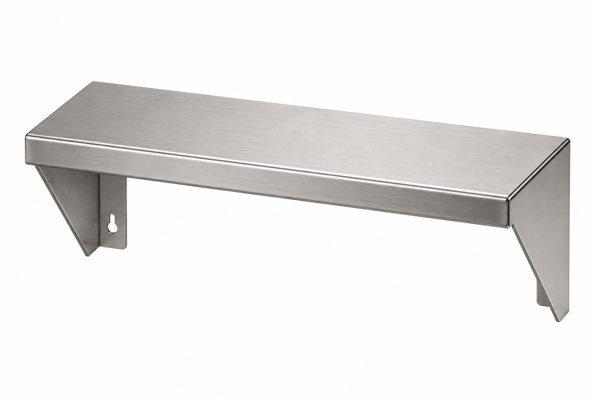 17" x 7" Stainless Steel Wall Shelf (16" Stud Spacing)