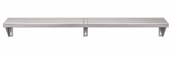 49" x 7" Stainless Steel Wall Shelf (12" or 16" Stud Spacing)