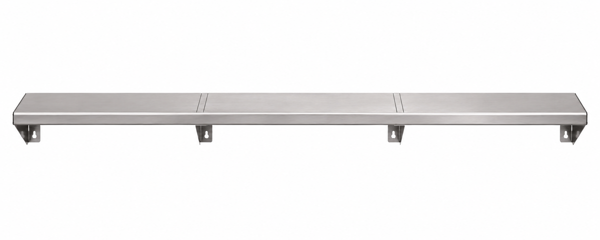 65" x 10" Stainless Steel Wall Shelf (16" Stud Spacing)