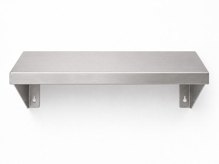 13" x 10" Stainless Steel Wall Shelf (12" Stud Spacing)