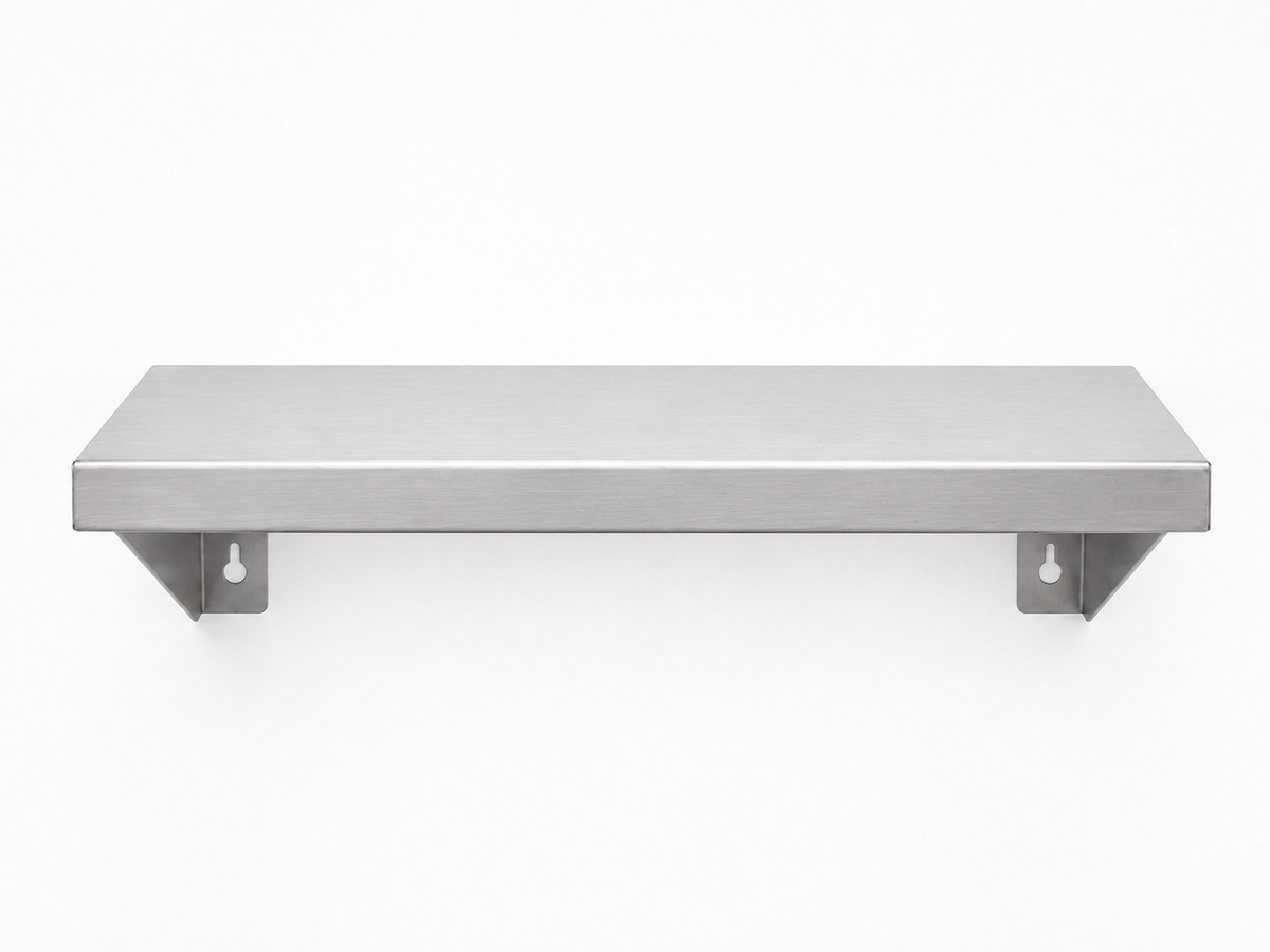 17" x 10" Stainless Steel Wall Shelf (16" Stud Spacing)