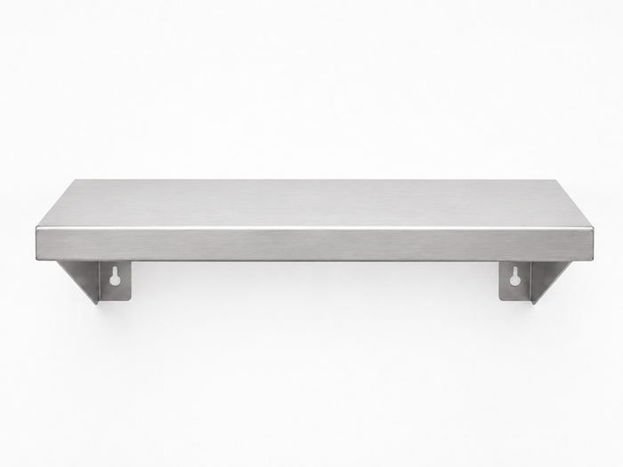 17" x 10" Stainless Steel Wall Shelf (16" Stud Spacing)
