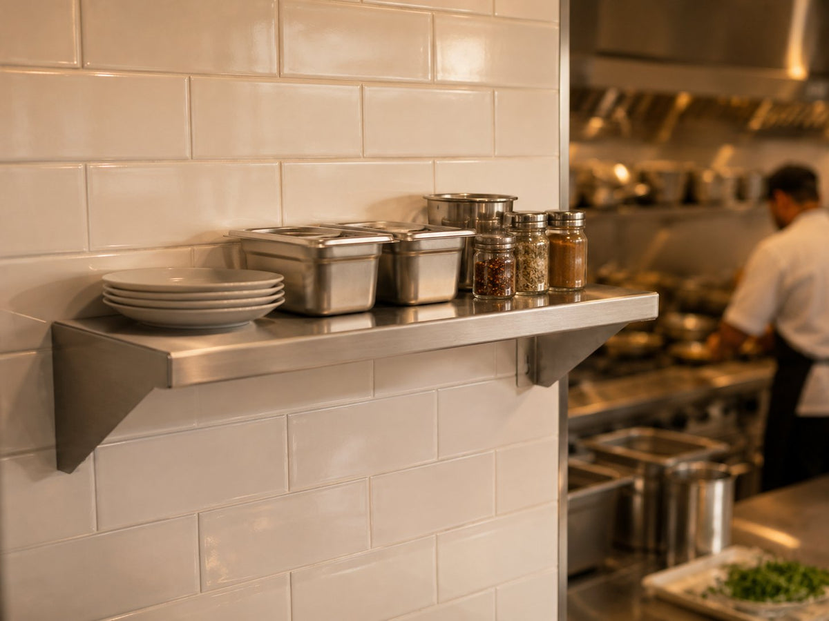 24" x 10" Stainless Steel Wall Shelf