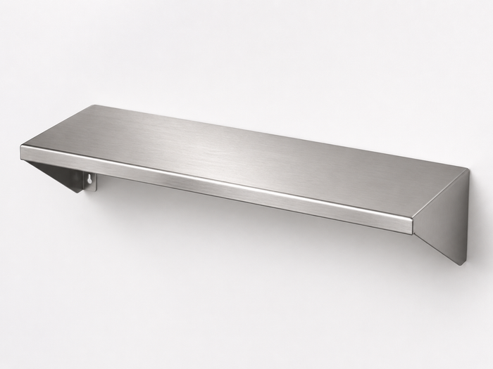 33" x 10" Stainless Steel Wall Shelf (16" Stud Spacing)