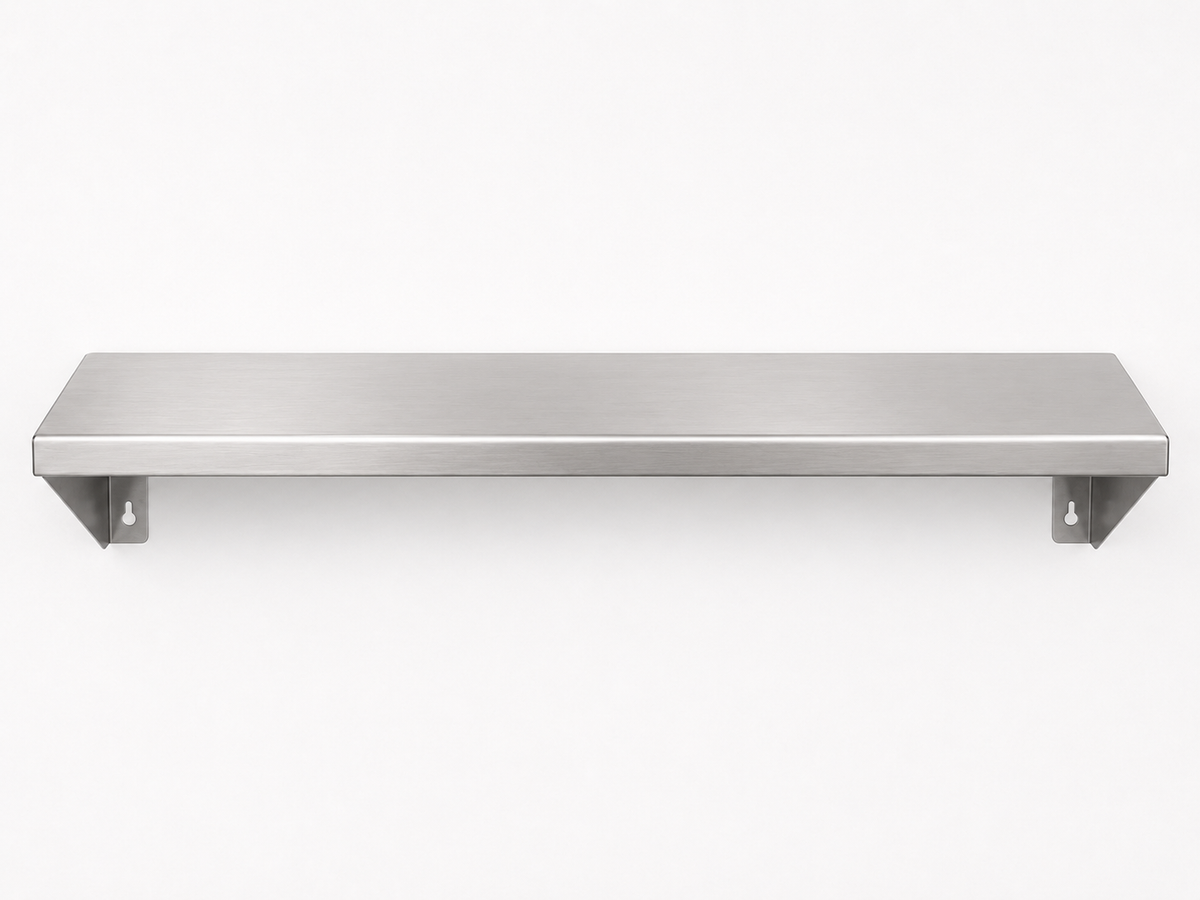 33" x 10" Stainless Steel Wall Shelf (16" Stud Spacing)