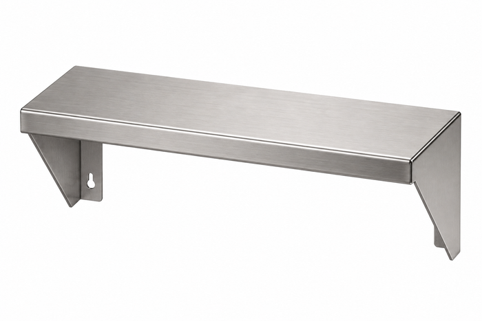 17" x 7" Stainless Steel Wall Shelf (16" Stud Spacing)