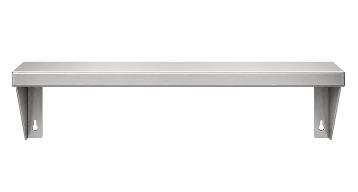 13" x 7" Stainless Steel Wall Shelf (12" Stud Spacing)