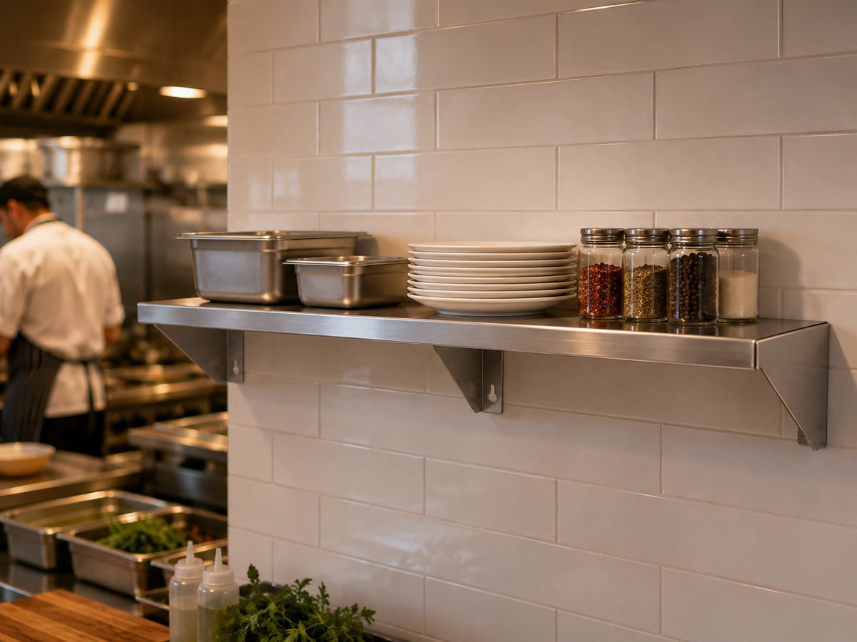 36" x 7" Stainless Steel Wall Shelf