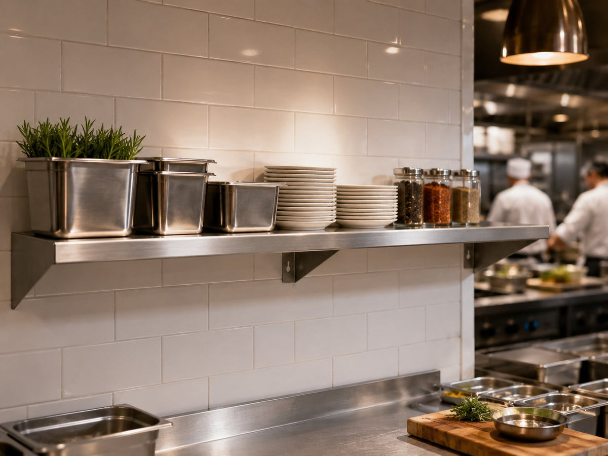 48" x 7" Stainless Steel Wall Shelf