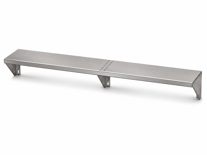49" x 7" Stainless Steel Wall Shelf (12" or 16" Stud Spacing)