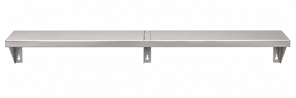 49" x 7" Stainless Steel Wall Shelf (12" or 16" Stud Spacing)