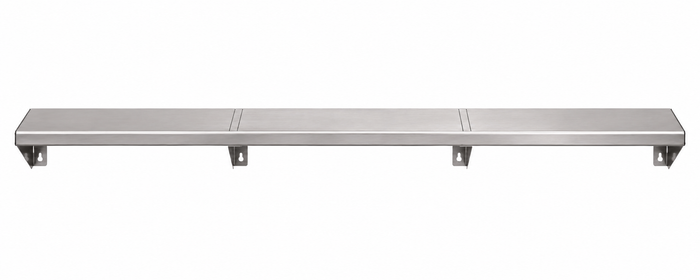 65" x 10" Stainless Steel Wall Shelf (16" Stud Spacing)